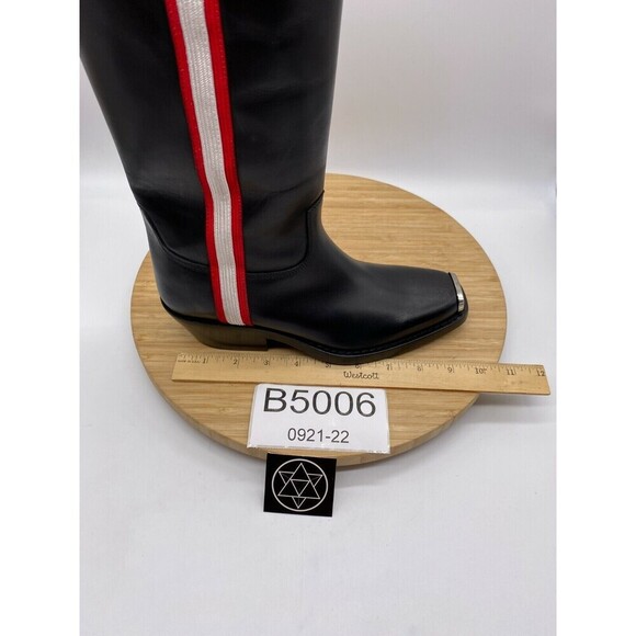 CALVIN KLEIN Boots Womens EU 35 US 5 RAF Black Red  Pull On Western 205W39NYC - Picture 12 of 12